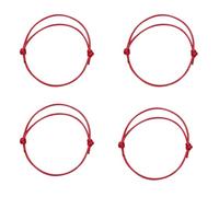 GNMQWP 4PCS Pulsera Kabbalah de Hilo Rojo, Amuleto, Protección mal de ojo, Buena Suerte, Good Luck,Amuleto Buena Suerte, Adecuado para Mujeres, Hombres, Pareja, Madre e Hija