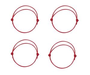 GNMQWP 4PCS Pulsera Kabbalah de Hilo Rojo, Amuleto, Protección mal de ojo, Buena Suerte, Good Luck,Amuleto Buena Suerte, Adecuado para Mujeres, Hombres, Pareja, Madre e Hija