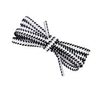 Gnmshzy Cordones planos de una sola capa de dos colores, blanco y negro, 24" ( 60 cm )