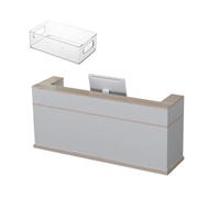 GNNymphyte Mesa De Recepción Amplia con Estantes Extraíbles Y Cajones para Actividades En Congresos E Instituciones Médicas(A,140x60x100cm)