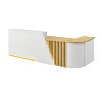 GNNymphyte Mostrador De Recepción Grande, Cajones con Cerradura Y Bandeja For Teclado, para Oficina, Tienda, Salón O Vestíbulo(Nogal,Right,130x60x100cm)