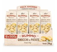 Gnocchi Rummo de Patatas 80%, ñoquis de patatas Italiana, Pasta Italiana, Tiempo de cocción 2 minutos, Contiene gluten, Puede contener trazas de soja, 6 Paquetes de 500 gr