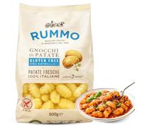 Gnocchi Rummo SIN Gluten de Patatas 65%, ñoquis sin gluten de patatas 100% Italiana, Pasta Italiana, Tiempo de cocción 2 minutos, 1 Paquete de 500 gr