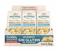 Gnocchi Rummo SIN Gluten de Patatas 65%, ñoquis sin gluten de patatas 100% Italiana, Pasta Italiana, Tiempo de cocción 2 minutos, 3 Paquetes de 500 gr