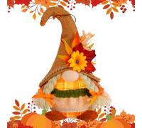 Gnom Plüschfigur | Thanksgiving Gnom Plüsch Mit LED Licht | Saisonale Deko Für Schreibtisch Nachttisch | Garten Tisch Yard Kamin