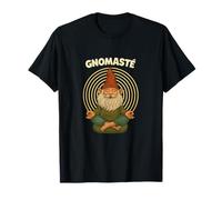 Gnomaste Yoga GNOME | Divertido Juego de Palabras de meditación en el jardín Camiseta