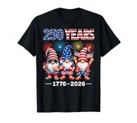 GNOME 250 Years 1776 2026 250th Birthday 4th of July Funny Camiseta