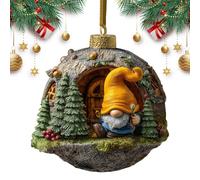 Gnome Christmas Ornaments - Cute Acrylic Holiday Supplies - 2D Christmas Tree Pendants For Winter Gardening Indoor Thanksgiving Birthday Party Offices Room Dormitory Vacation Home Apartment Daily