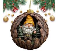 Gnome Christmas Ornaments - Festive Figurines, 2D Acrylic Pendants for Winter Garden Setting, Adorable Decorations for Daily Interior Display, Desk Accessory for Party Offices, and Dwelling Area