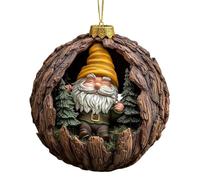 Gnome Christmas Ornaments - Holiday Decorations for Tree Home | Resin Figurines with Bright Colors and Hanging Loop for Festive Display, Indoor Holiday Decor for Living Room Mantel and Party 3.15in