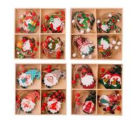 GNOME Christmas Ornaments, Wooden GNOME Decor, GNOME Ornament Set, Christmas GNOME Decorations, GNOME Tree Ornaments, 48 Piece GNOME Set, GNOME Holiday Decor, Christmas GNOME Gift, Wooden
