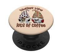 GNOME Coffee Cup Graphic For Women Who Loves Lots of Coffee PopSockets PopGrip Adhesivo
