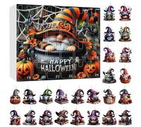 Gnome Countdown Calendar, Acrylic Holiday Display, Colorful 2D Figures, Fun Desktop Decor, Countdown Tracker for Kids and Adults, 24-Day, Desk Setup, Classroom, Family Event