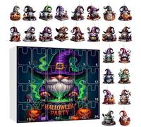 Gnome Countdown Calendar, Acrylic Holiday Display, Colorful 2D Figures, Fun Desktop Decor, Countdown Tracker for Kids and Adults, 24-Day, Desk Setup, Classroom, Family Event