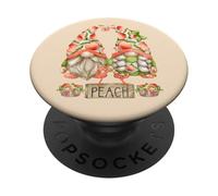 GNOME Couple Peachy Graphic For Summer Funny Peach Fruit PopSockets PopGrip Adhesivo