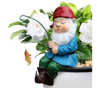 Gnome di per stato di anetto - Deliosa estatua enana da | Estatua creativa para los pescadores | Estatua del cuidador de | Decoraciones de piscina al aire libre para césped de jardín decoración de río