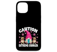 GNOME Dog Mom Saying Caution Extreme Cuddler Pitbull Momma Carcasa para iPhone 13