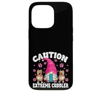 GNOME Dog Mom Saying Caution Extreme Cuddler Pitbull Momma Carcasa para iPhone 13 Pro