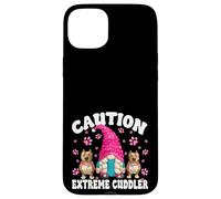 GNOME Dog Mom Saying Caution Extreme Cuddler Pitbull Momma Carcasa para iPhone 15 Plus