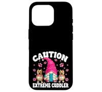GNOME Dog Mom Saying Caution Extreme Cuddler Pitbull Momma Carcasa para iPhone 16 Pro