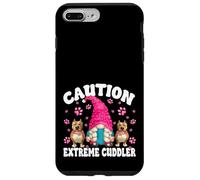 GNOME Dog Mom Saying Caution Extreme Cuddler Pitbull Momma Carcasa para iPhone 7 Plus/8 Plus