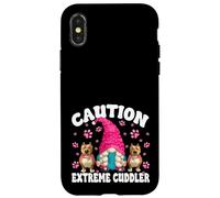 GNOME Dog Mom Saying Caution Extreme Cuddler Pitbull Momma Carcasa para iPhone X/XS