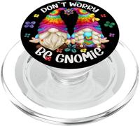 GNOME Don`t Worry Be Gnomie Cute Pattern For Women Hippie PopSockets PopGrip para MagSafe