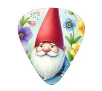 Gnome-Floral-Easter-Eggs - Paquete de 12 púas de guitarra con 3 grosores y caja de almacenamiento, púas ABS para guitarristas de bajo eléctrico