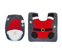 Gnome - Funda para asiento de inodoro, funda para asiento de inodoro, absorbente de agua para Navidad | Juego de funda antipolvo con alfombra para apartamento, dormitorio, casa