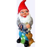 Gnome Grande Con Perro De Pie H 70 Cm Gran Figura Decorativa De Jardín