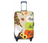 Gnome Happy Fall - Fundas elásticas para equipaje de viaje, 45,7 a 81,3 cm, Negro, S