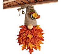 GNOME Maple Leaf Wreath Artificial Halloween Fall Decor Garland