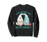 GNOME Nurse Design For Women - Chillin with My Nurse Gnomies Sudadera