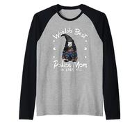 GNOME Worlds Best Police Mom For Proud African American Mom Camiseta Manga Raglan