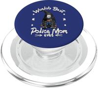 GNOME Worlds Best Police Mom For Proud African American Mom PopSockets PopGrip para MagSafe