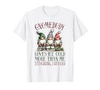 Gnomebody Loves Winter More Than Me GNOME Camiseta