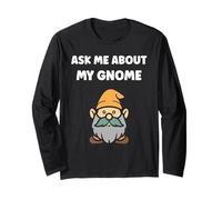 Gnomes funny Dwarf quote simple ask me about my gnome Manga Larga