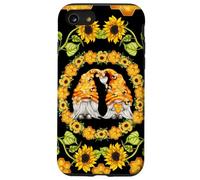 Gnomes Show Heart and Love For Honey Bees Floral Sunflower Carcasa para iPhone SE (2020) / 7/8