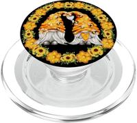 Gnomes Show Heart and Love For Honey Bees Floral Sunflower PopSockets PopGrip para MagSafe