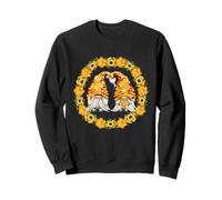 Gnomes Show Heart and Love For Honey Bees Floral Sunflower Sudadera