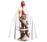 Gnomes Take Sunflowers - Poncho con capucha unisex para cosplay, fiesta de disfraces de Halloween