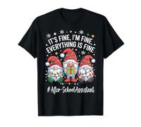 Gnomo Asistente después de la Escuela Todo está Bien Navidad Camiseta