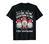 Gnomo Asistente después de la Escuela Todo está Bien Navidad Camiseta gráfica económica