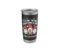 Gnomo asistente después de la escuela Todo está bien Navidad Vaso térmico de acero inoxidable de doble pared