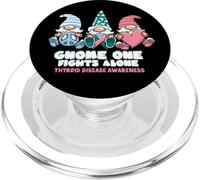 Gnomo Concienciación Enfermedad Tiroides Uno Lucha Solo Rosa PopSockets PopGrip para MagSafe
