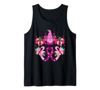 Gnomo de concienciación sobre el cáncer de mama, calabaza, cinta rosa para mujeres y niños Camiseta sin Mangas