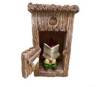 Gnomo de jardín de resina para uso en exteriores con proporciones equilibradas y postura a tierra para una colocación estable