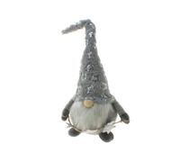 Gnomo decorativo navideño gris con gorro alto de estilo nórdico