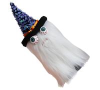 Gnomo fantasma de felpa, adorno de escritorio de Halloween, muñeco enano decorativo de pie