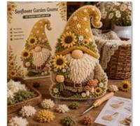 Gnomo - Kit de arte de poke de tela 3D, libro de cuentos, gnomo, amigos, agujas, sin coser, hecho a mano, proyecto de arte de tela, creativo invierno y Navidad, decoración del hogar para adultos y
